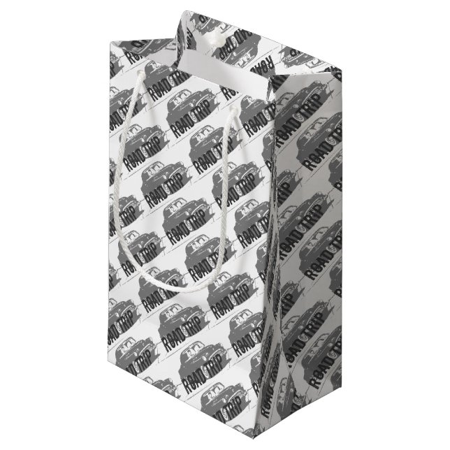 Petit Sac Cadeau Voiture Vintage Voyage (Devant Angle)