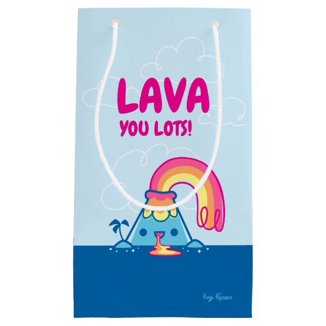 Petit Sac Cadeau Volcan de Kawaii (Devant)