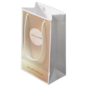 Petit Sac Cadeau Votre Logo Modern Gold Shimmer Emballage produit