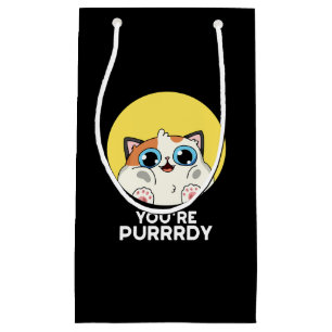 Petit Sac Cadeau Vous êtes Purrdy Funny Chat Pun Dark BG