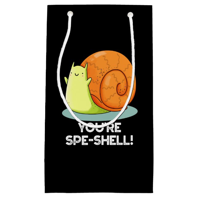 Petit Sac Cadeau Vous êtes Spe-shell Funny Snail Pun Dark BG (Devant)