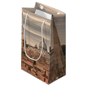 Petit Sac Cadeau Vue aérienne de Rome de Monte Pincio visitant le
