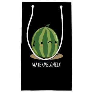 Petit Sac Cadeau Watermelonny Funny Watermelon Fruit Pun Dark BG