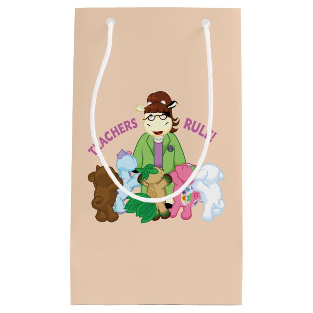 Petit Sac Cadeau Webkinz : Règle de professeurs ! (Devant)