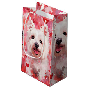 Petit Sac Cadeau West Highland White Terrier Valentines jour