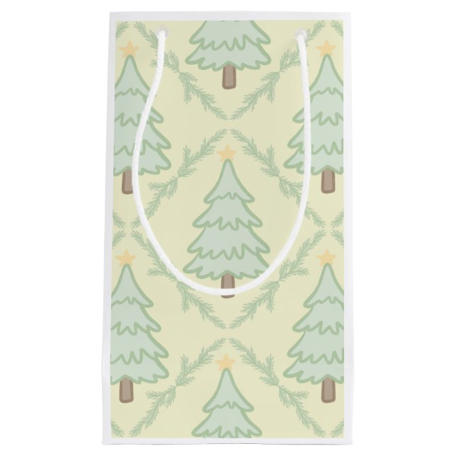 Petit Sac Cadeau 🎁 Whimsical Pastel Christmas Gift Bag  (Devant)