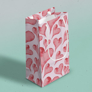 Petit Sac Cadeau Whimsical Watercolor Hearts Saint-Valentin