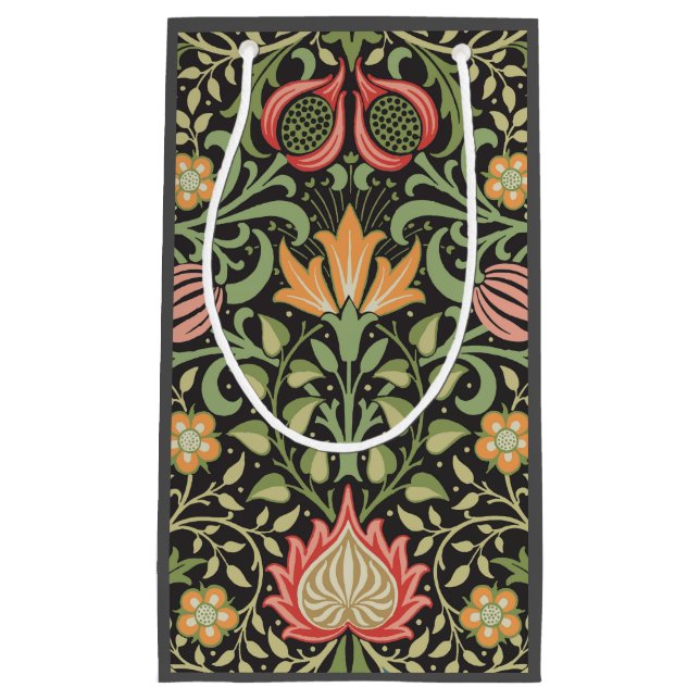 Petit Sac Cadeau William Morris Persian Floral Antique (Devant)
