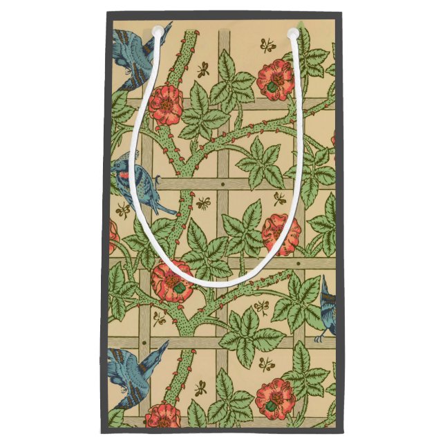 Petit Sac Cadeau William Morris Trellis Design classique de papier  (Devant)