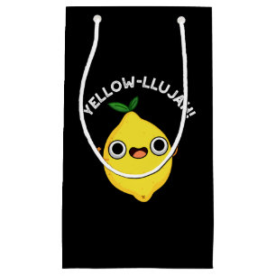 Petit Sac Cadeau Yellow-llujah Funny Lemon Pun Dark BG