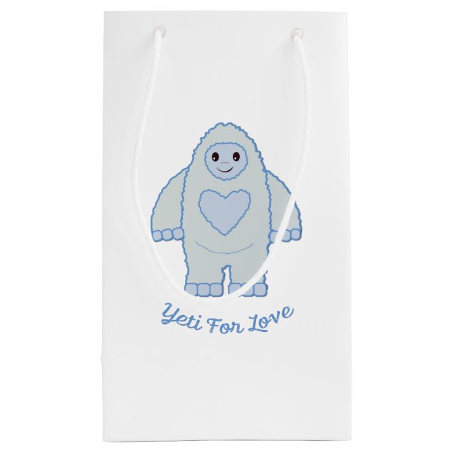 Petit Sac Cadeau Yeti pour l'amour (Dos)