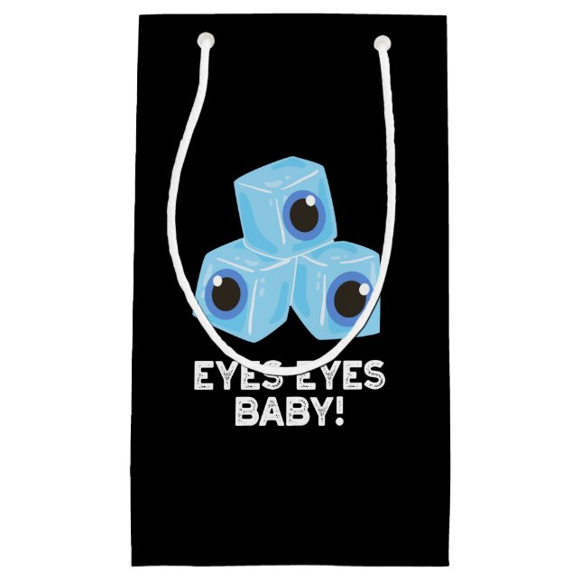 Petit Sac Cadeau Yeux Bébé Funny Ice Eyeballs Pun Dark BG (Devant)