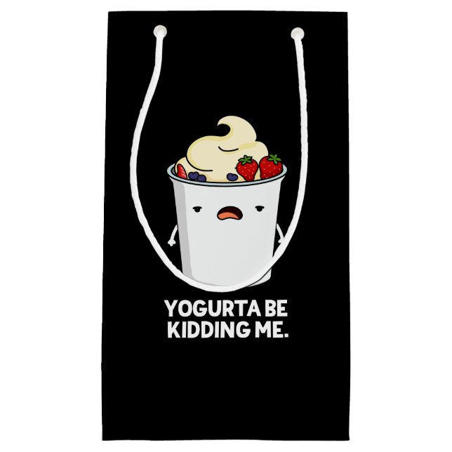 Petit Sac Cadeau Yogurta Be Kidney Me Drôle Yogurt Pun Dark BG (Devant)