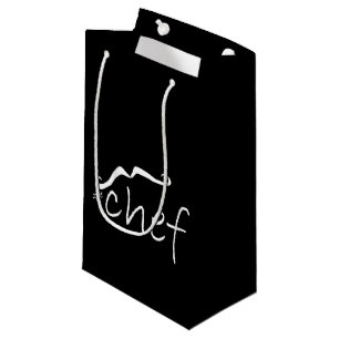 Petit Sac Cadeau Zee Chef Français Black SGB