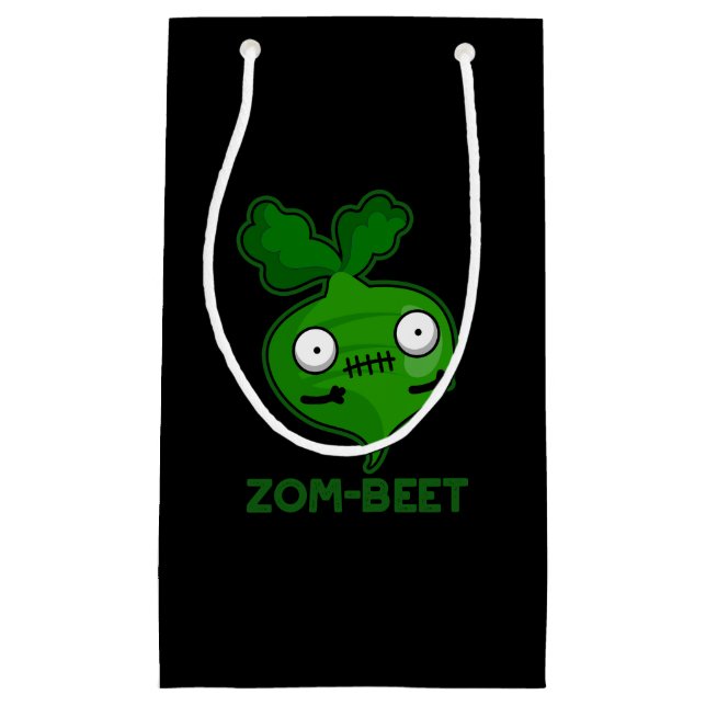 Petit Sac Cadeau Zom beet Funny Zombie Beet Pun Dark BG (Devant)