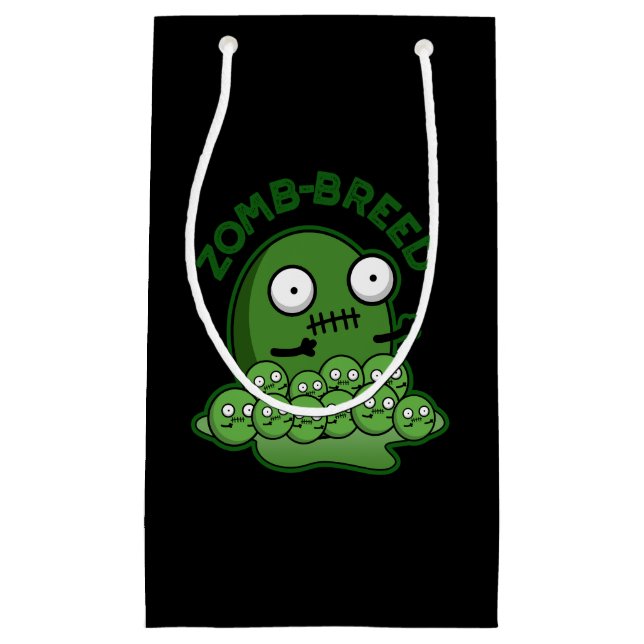 Petit Sac Cadeau Zom-breed Funny Zombie Breed Pun Dark BG (Devant)