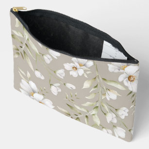 Petit sac de cosmétiques à impression de magnolia