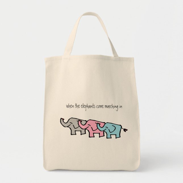 petit sac fourre-tout à éléphants des IWW (Devant)