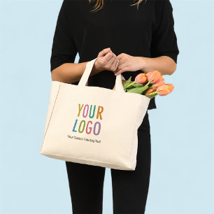 Petit Sac fourre-tout en toile de coton avec logo