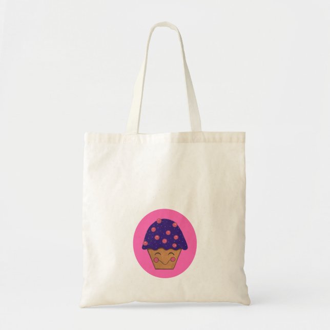 Petit sac fourre-tout heureux à petit gâteau (Devant)