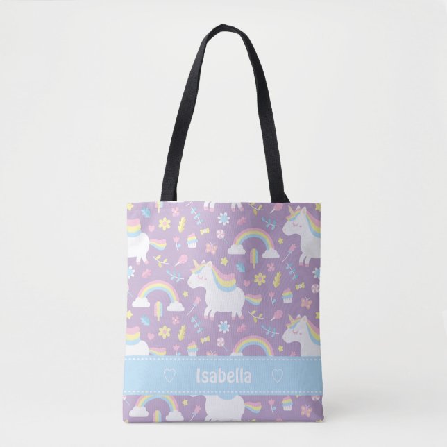 Petit sac fourre-tout mignon à motif de filles (Devant)