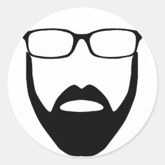 Petit Sticker à barbe désincarnée