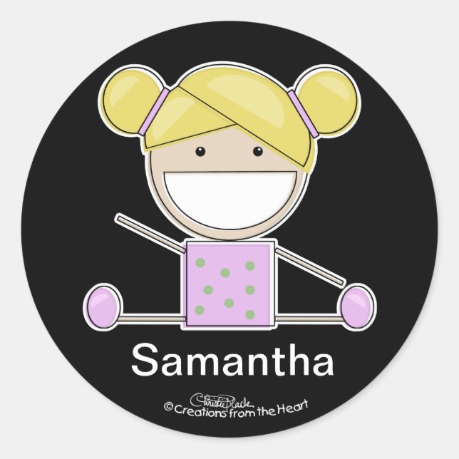 Petit Sticker En Forme De Petite Gymnaste (Devant)