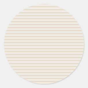 Petit Sticker en ivoire beige classique rond