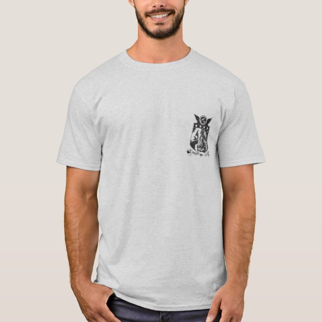 Petit T-shirt BW de logo de LASFS (Devant)