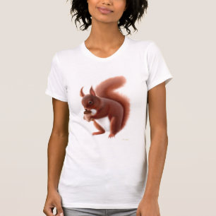 Petit T-shirt d'écureuil rouge