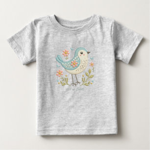 Petit T-Shirt Fleur Vert Little Bird pour Bébé