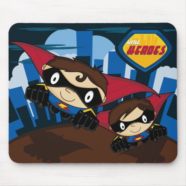 Petit tapis de souris de super héros de héros (Devant)