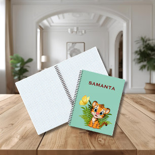 Petit Tigre & Papillon Cahier Deluxe à Spirale