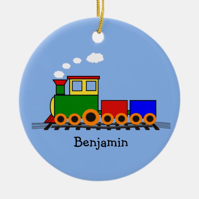Petit Train Design Ornement en céramique (Devant)