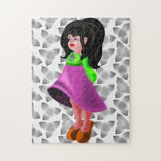 Petit Village Girl Puzzle (Vertical)