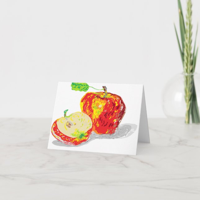 Petite, 4 po x 5,6 po Carte de note : Pommes (Devant)