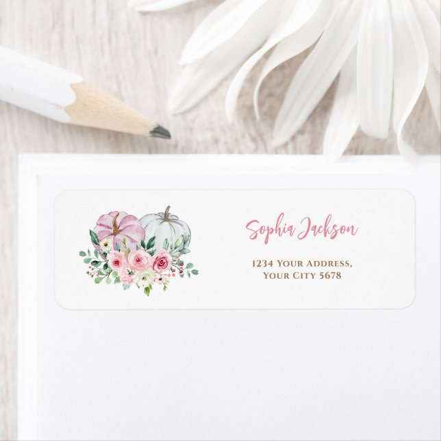 Petite adresse Citrouille rose (En situation)