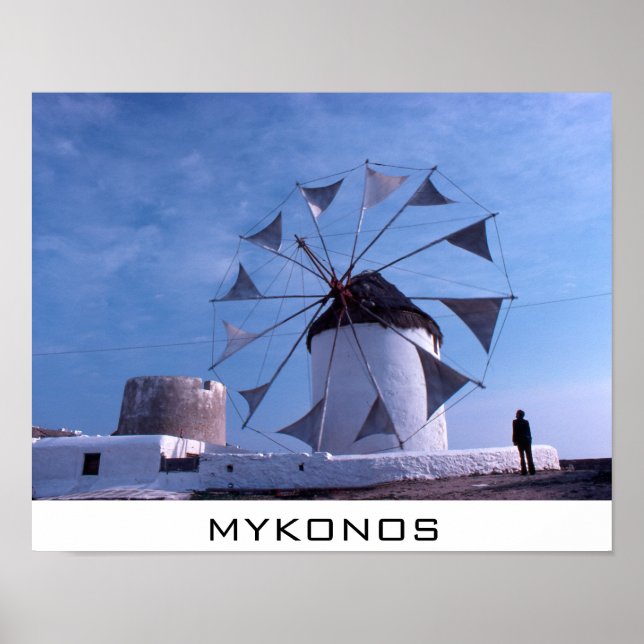 Petite affiche du moulin de Mykonos (Devant)