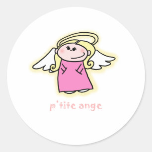 Petite Ange (little angel in French) Classic Round Sticker
