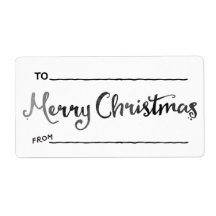 Petite aquarelle étiquettes cadeaux de Noël