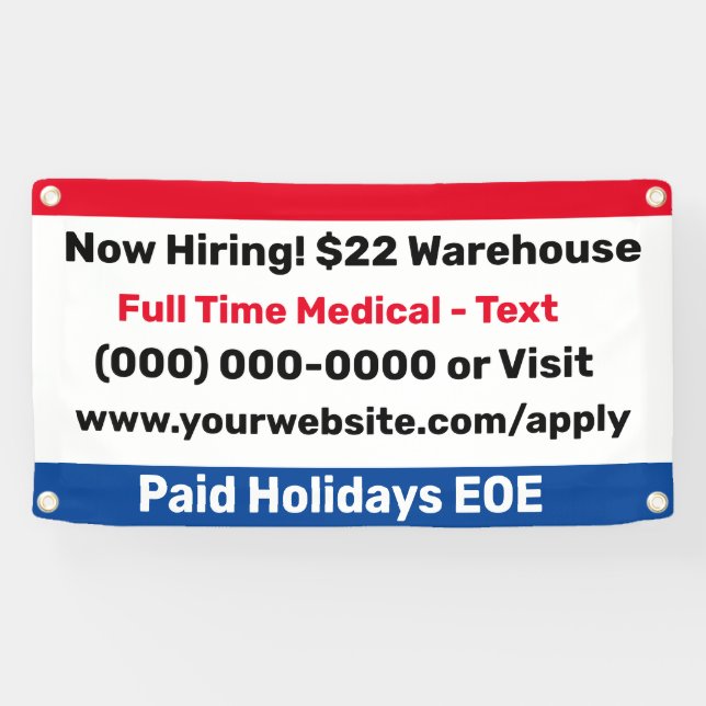 Petite bannière de bâtiment de recrutement (Horizontal)
