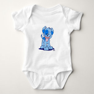 Petite barboteuse bleue de bébé de chiot