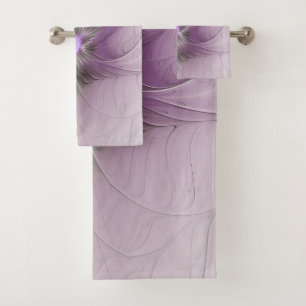Petite Beauté Moderne Gris Mauve Art Fractal Fleur