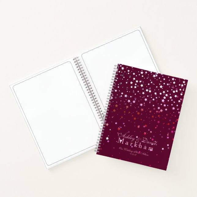 Petite Berry Stars Wedding Notebook Photo Album (Inside)