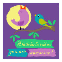 Petite birdie magnifique poster art