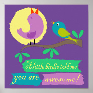 Petite birdie magnifique poster art