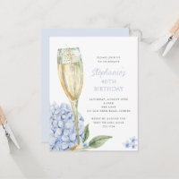 Petite Blue Hydrangea Blooms Birthday Party