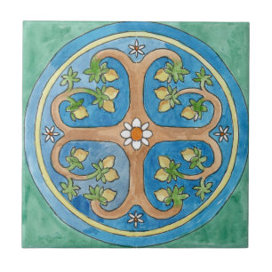 Petite carreaux en céramique "citronniers" de styl