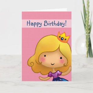 petite carte d'anniversaire personnalisable prince