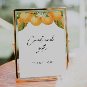 Petite carte de baby shower et signe cadeau